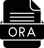 ORA File Format Line Icon vector