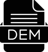 DEM File Format Line Icon vector