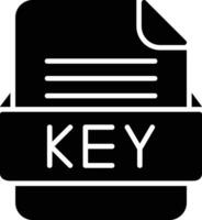 KEY File Format Line Icon vector