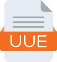 UUE File Format Line Icon vector