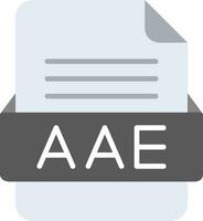 AAE File Format Line Icon vector