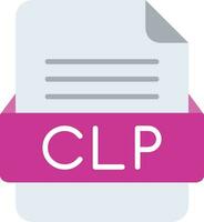 CLP File Format Line Icon vector