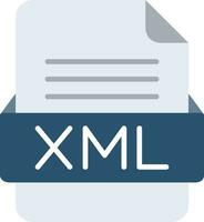 XML File Format Line Icon vector