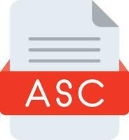 ASC File Format Line Icon vector