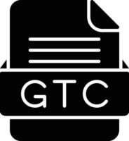 GTC File Format Line Icon vector