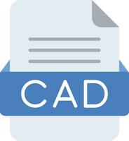 CAD File Format Line Icon vector