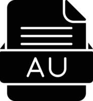 AU File Format Line Icon vector