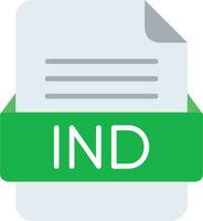 IND File Format Line Icon vector