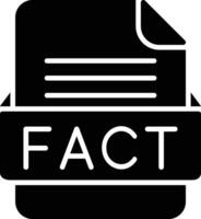 FACT File Format Line Icon vector