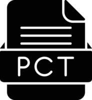 PCT File Format Line Icon vector