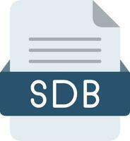 SDB File Format Line Icon vector