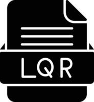 lqr archivo formato línea icono vector