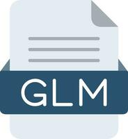 GLM File Format Line Icon vector