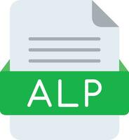 ALP File Format Line Icon vector