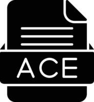 ACE File Format Line Icon vector