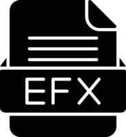 EFX File Format Line Icon vector