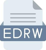 edrw archivo formato línea icono vector