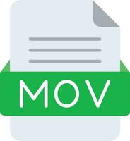 MOV File Format Line Icon vector