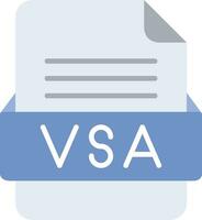 VSA File Format Line Icon vector