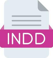 INDD File Format Line Icon vector