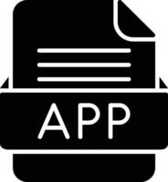 APPX File Format Line Icon vector