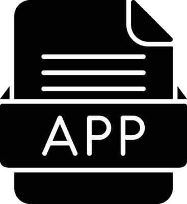 APPX File Format Line Icon