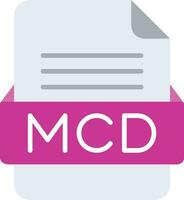 MCD File Format Line Icon vector
