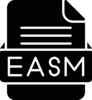 EASM File Format Line Icon vector