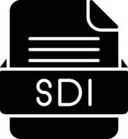 SDI File Format Line Icon vector