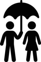 Umbrella protection icon symbol vector image. Illustration of the safety protect umbrella security design image