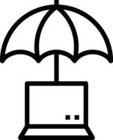 Umbrella protection icon symbol vector image. Illustration of the safety protect umbrella security design image