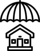 Umbrella protection icon symbol vector image. Illustration of the safety protect umbrella security design image