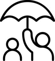 Umbrella protection icon symbol vector image. Illustration of the safety protect umbrella security design image