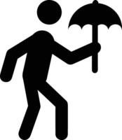 Umbrella protection icon symbol vector image. Illustration of the safety protect umbrella security design image