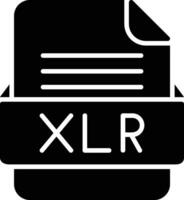 xlr archivo formato línea icono vector