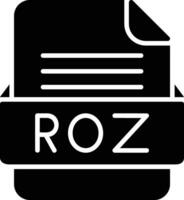 ROZ File Format Line Icon vector