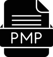 PMP File Format Line Icon vector