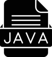 JAVA File Format Line Icon vector