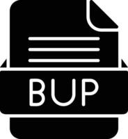 bup archivo formato línea icono vector