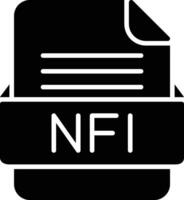 NFI File Format Line Icon vector