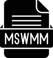 MSWMM File Format Line Icon vector
