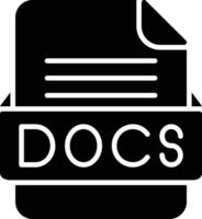 DOCS File Format Line Icon vector