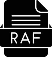 RAF File Format Line Icon vector