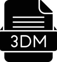 3DM File Format Line Icon vector