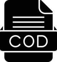 COD File Format Line Icon vector