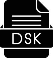 dsk archivo formato línea icono vector