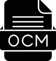 ocm archivo formato línea icono vector