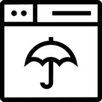 Umbrella protection icon symbol vector image. Illustration of the safety protect umbrella security design image