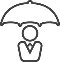 Umbrella protection icon symbol vector image. Illustration of the safety protect umbrella security design image