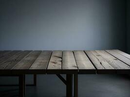 Wooden table and blur tropical white background, product display montage. High quality photo 8k FHD AI generated